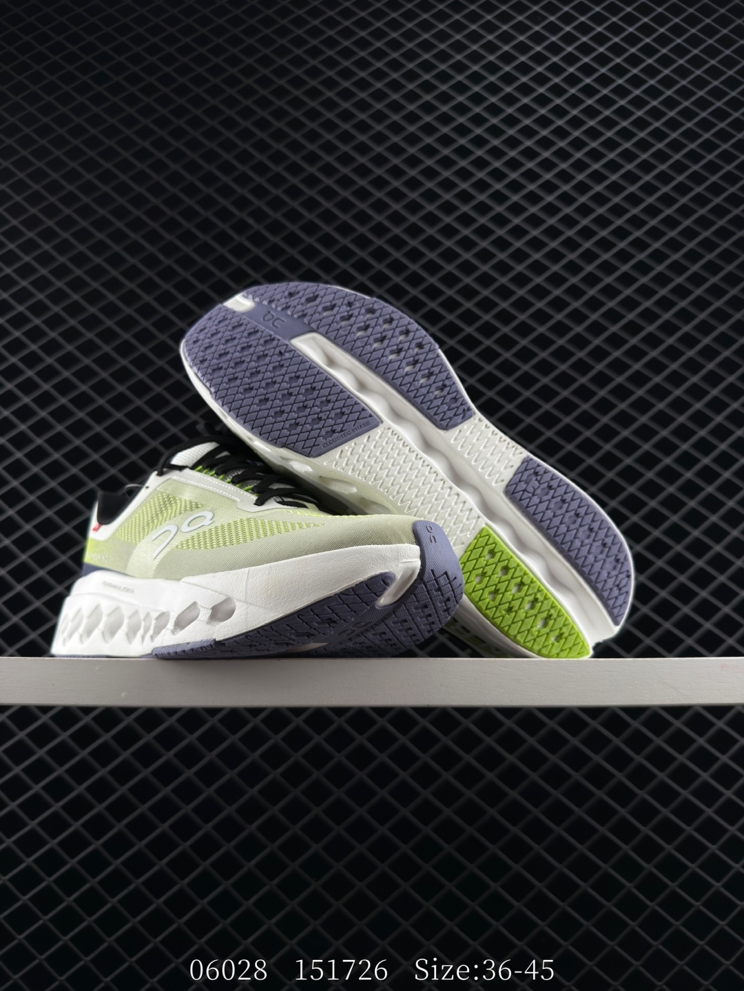 On Cloudsurfer Next Light Green White Dark Purple Lime EU 36-45 Running Shoe Running Sneakers - Unisex BS-85543
