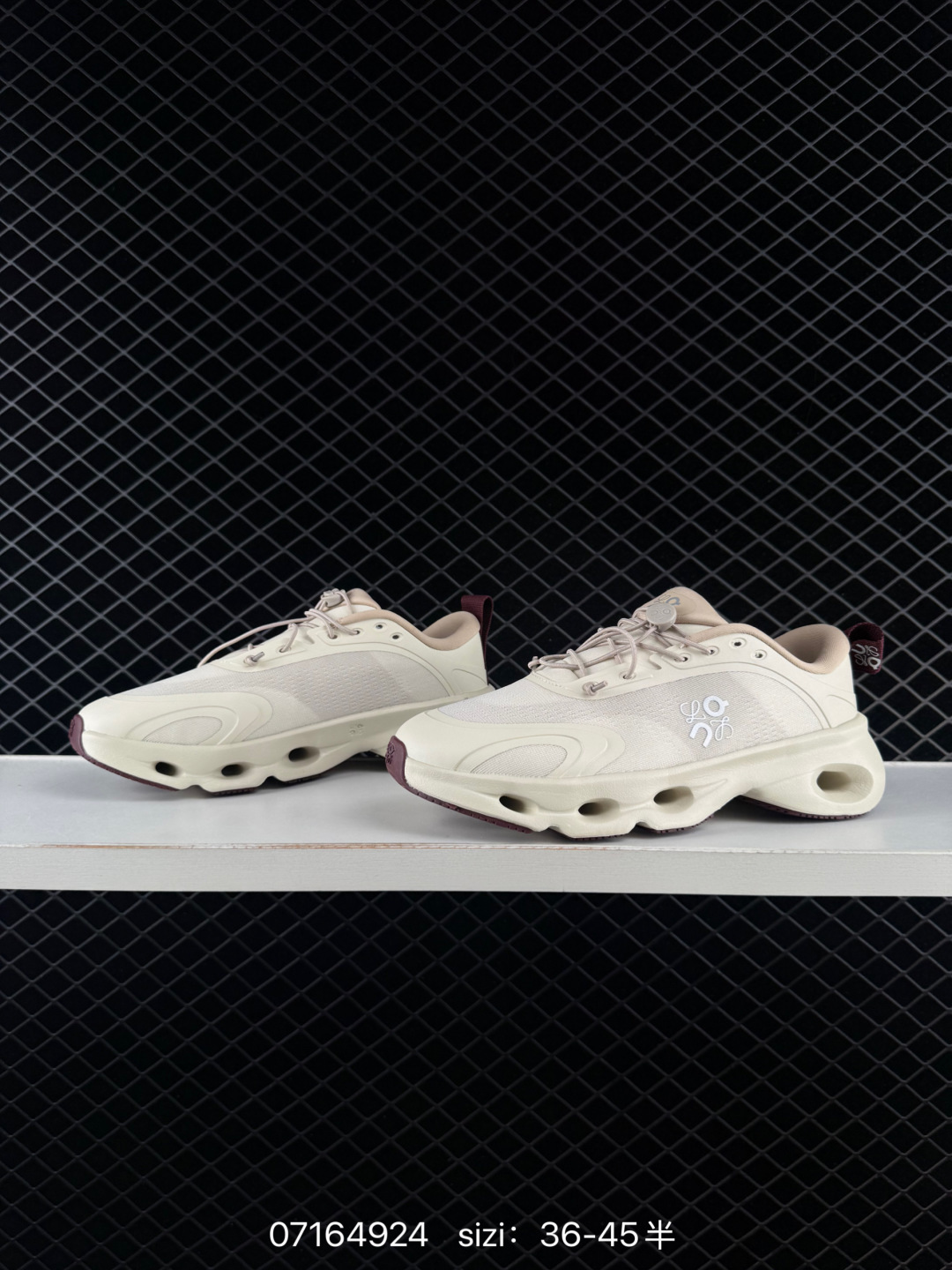Loewe On Cloudtilt Cream Beige Burgundy White EU 36-45 Running Shoe Running Sneakers - Unisex BS-85037