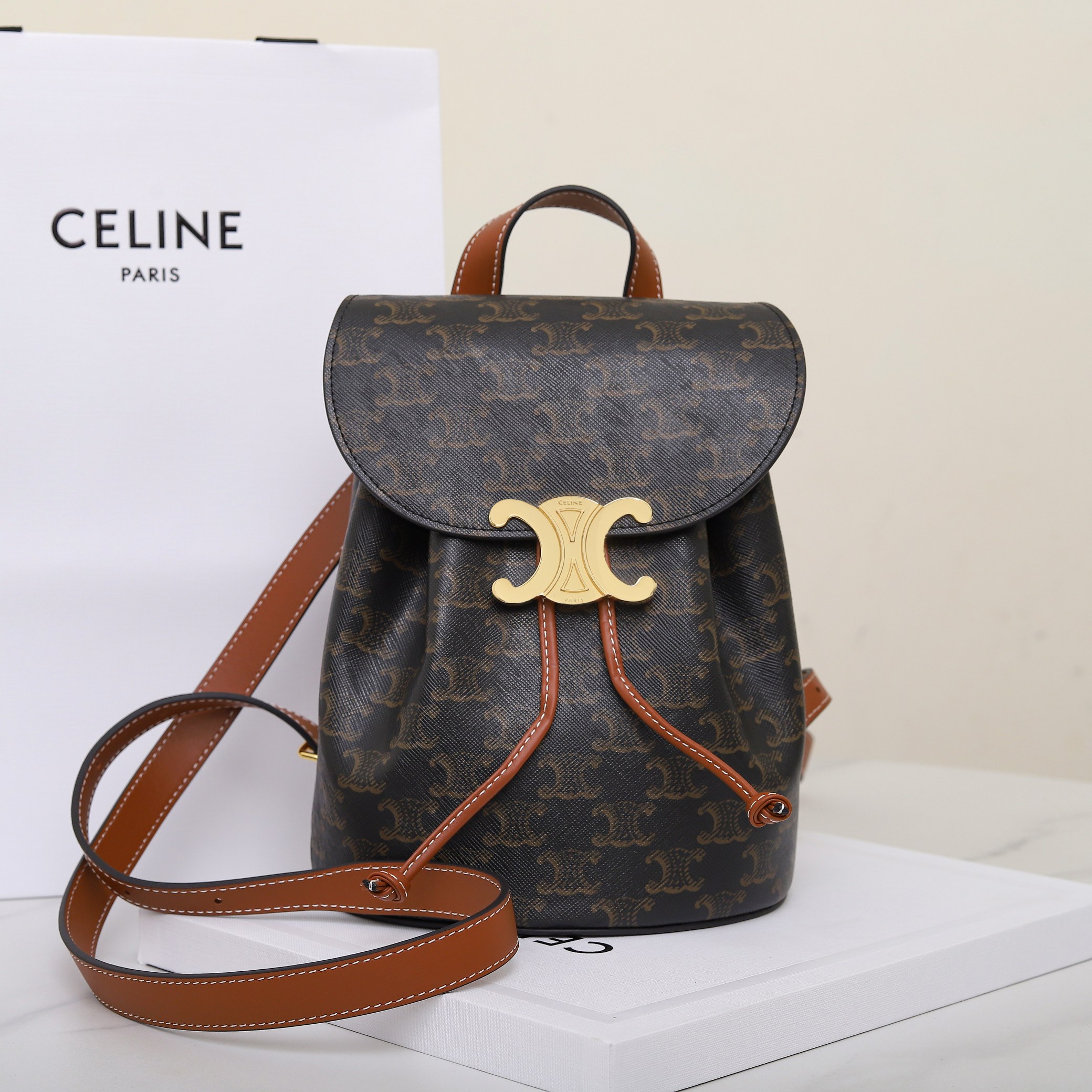 Celine bag genuine 118702 25x18x13cm BONNIE UP — Premium Replica