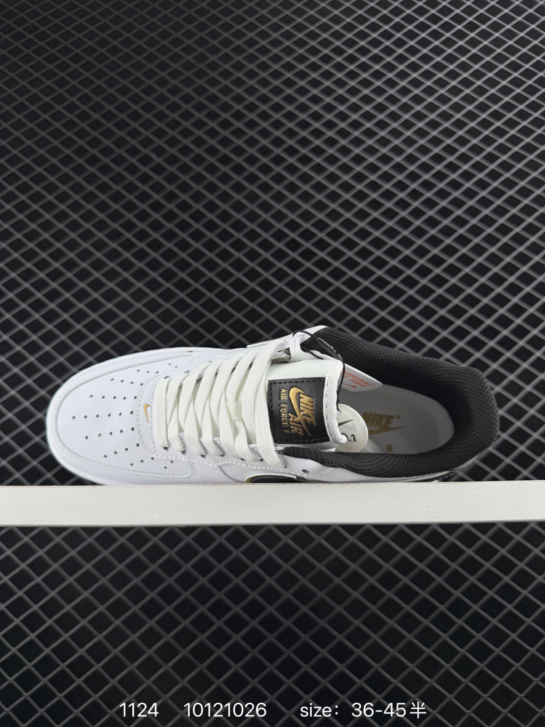 Nike Air Force 1 07 Low White Black Gold EU 36-45 Lifestyle Unisex BS-74031