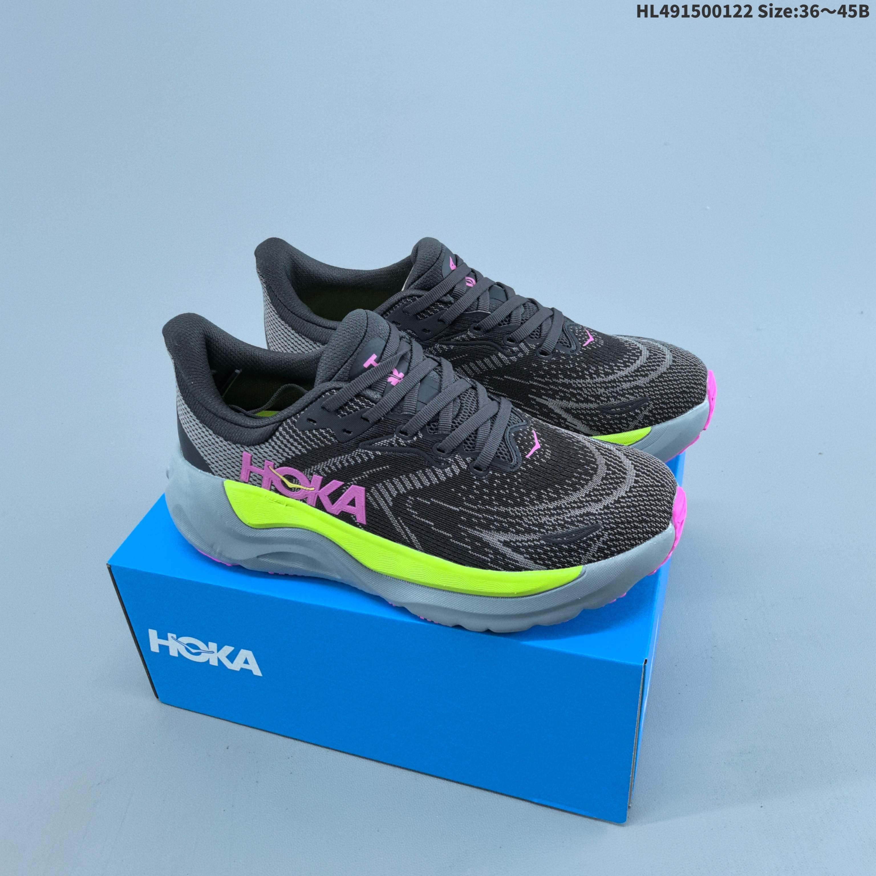 HOKA ONE ONE Arahi 8 Black Grey Neon Yellow Pink EU 36-45 Running Shoe Running Sneakers - Unisex BS-69396