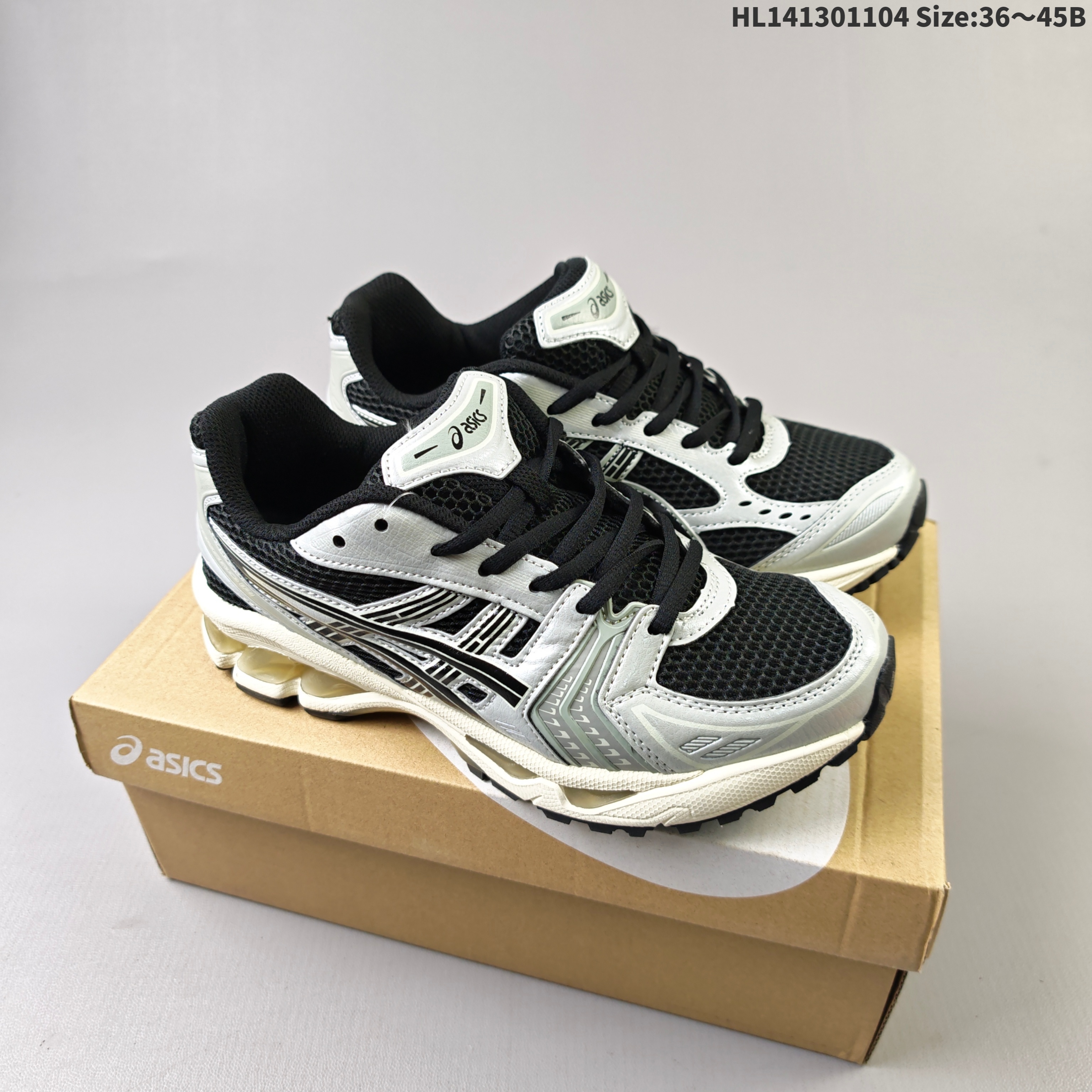 ASICS GEL-KAYANO 14 Black Silver Neon Yellow EU 36-45 Running Shoe Running Sneakers - Unisex BS-69327