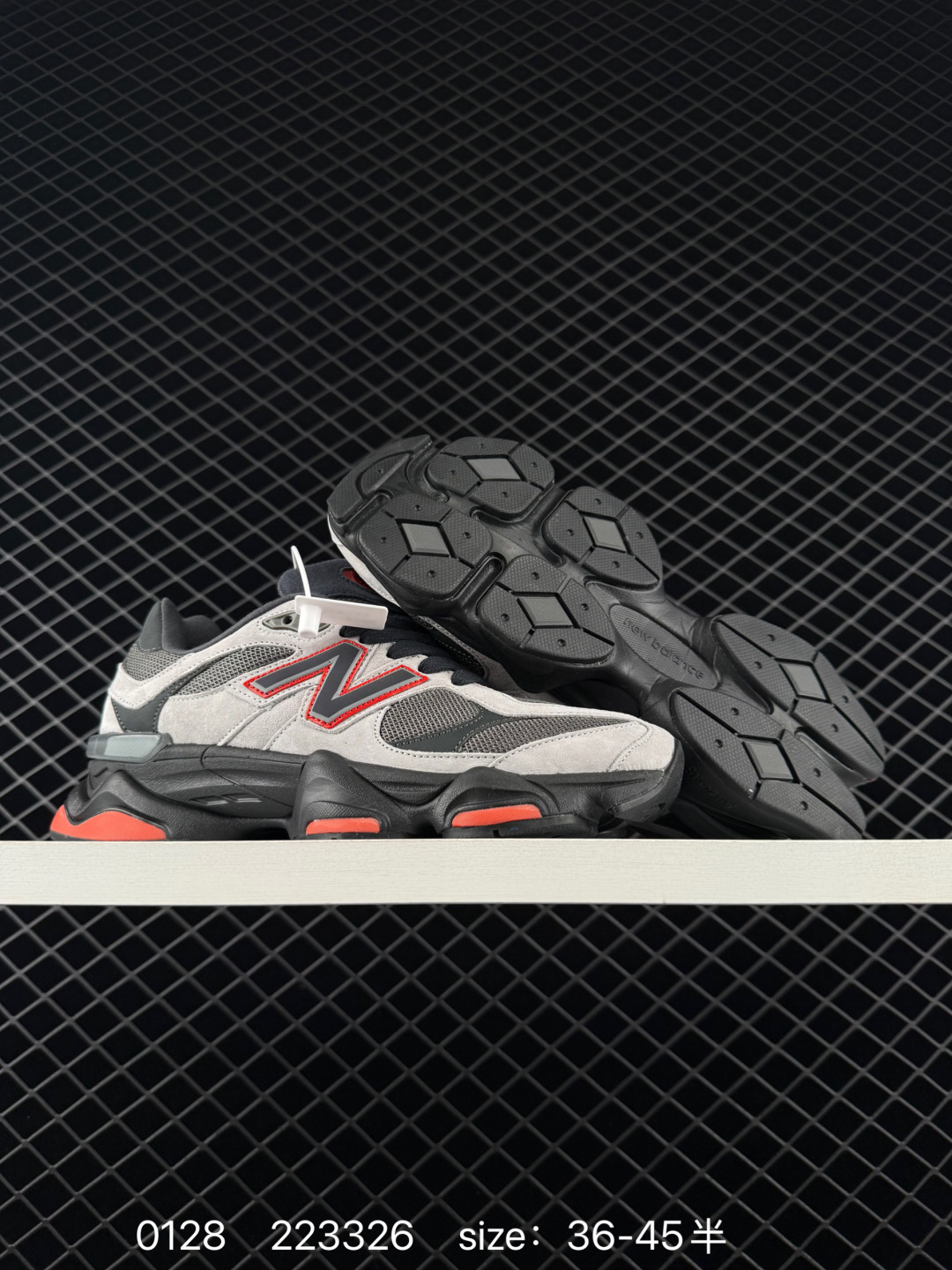New Balance 9060 U9060IAB Grey Black Red EU 36-45 Sneaker Unisex BS-82352