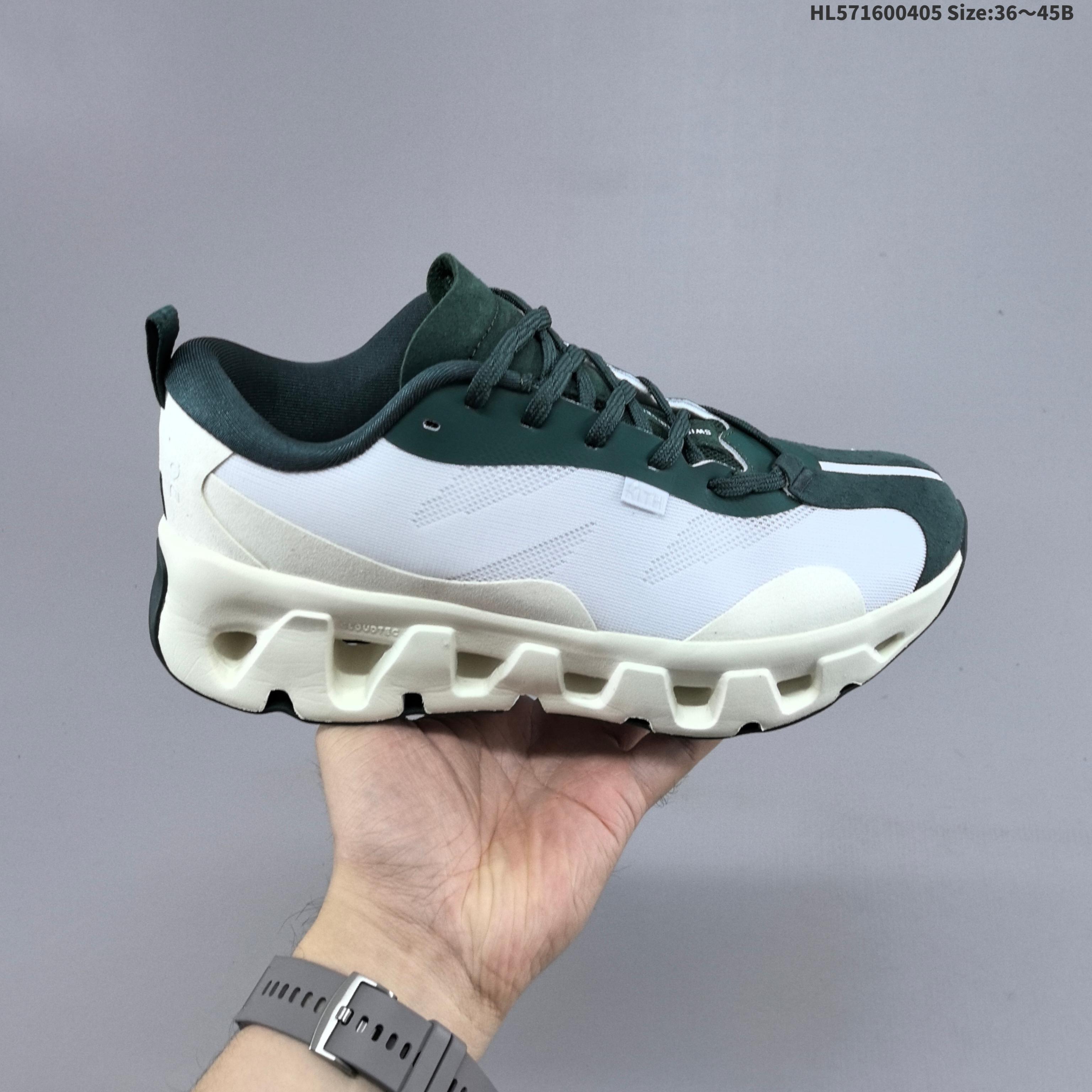 On Cloudswift K-Tech 1 Dark Green White Cream EU 36-45 Running Shoe Running Sneakers - Unisex BS-69633