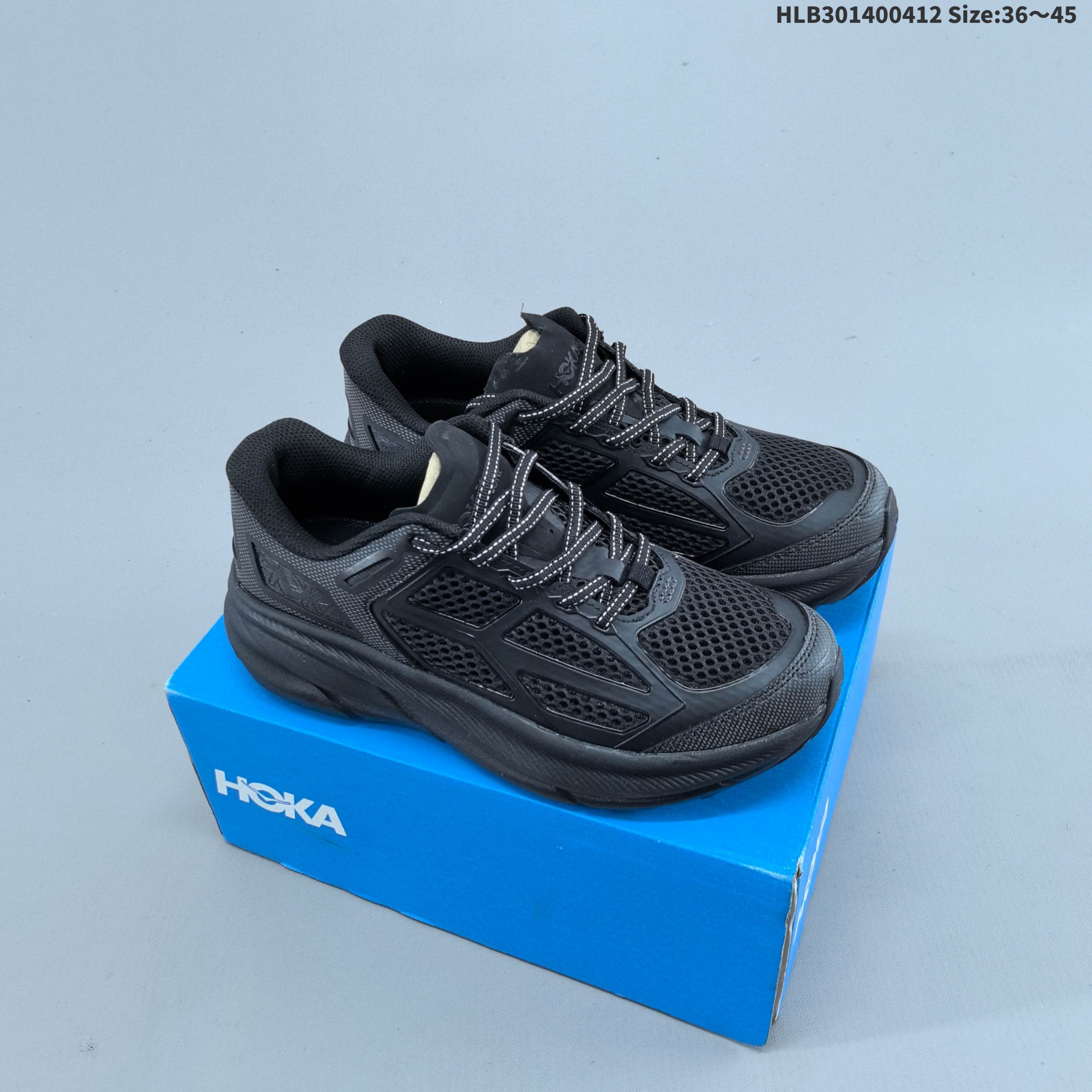 HOKA ONE ONE Clifton One9 Black Dark Grey EU 36-45 Running Shoe Running Sneakers - Unisex BS-69353