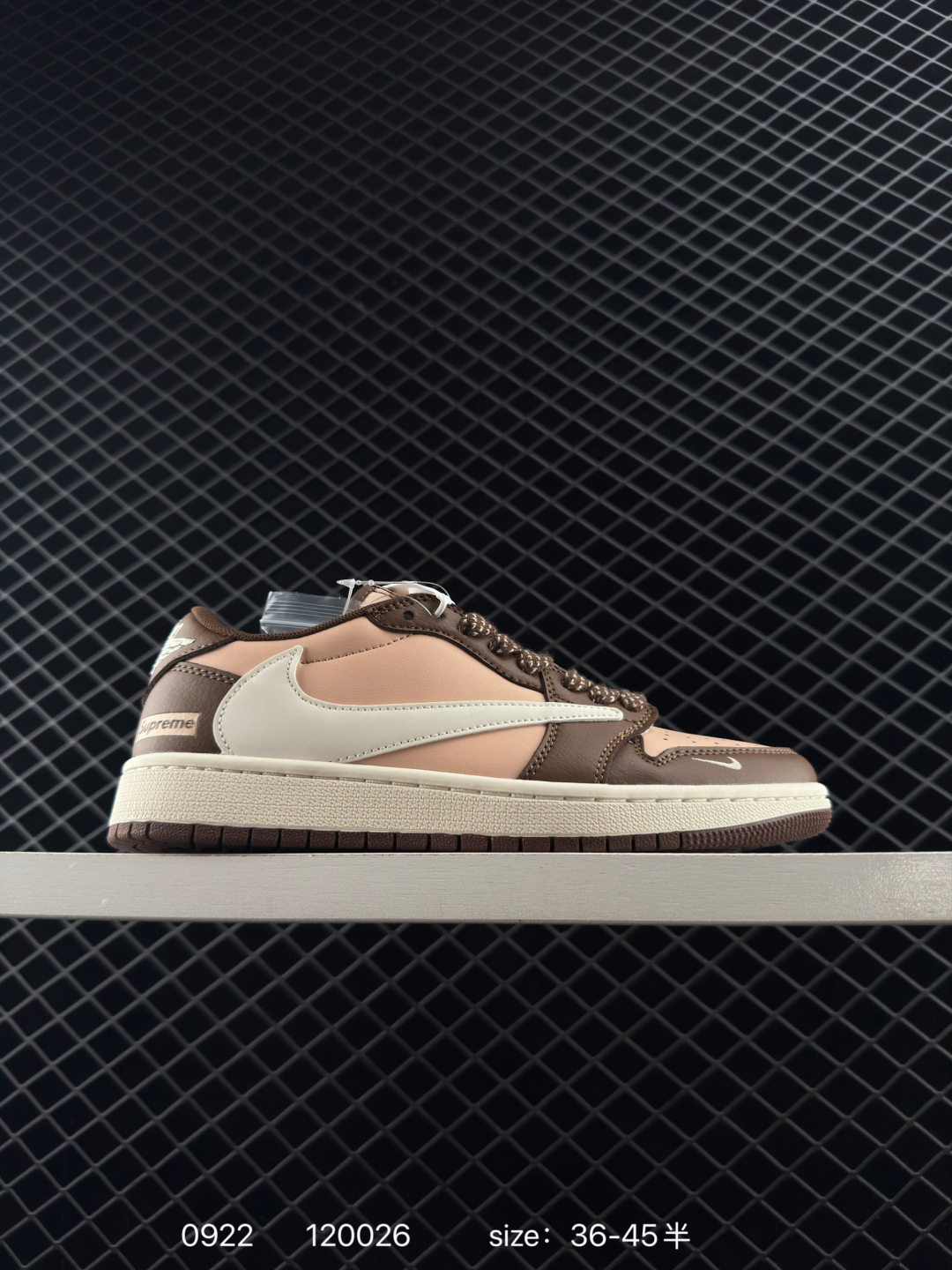 AIR JORDAN Travis Scott x Air Jordan 1 ” Reverse Mocha “ AJ1 1 TS:QY0268:36.5 — Premium Replica