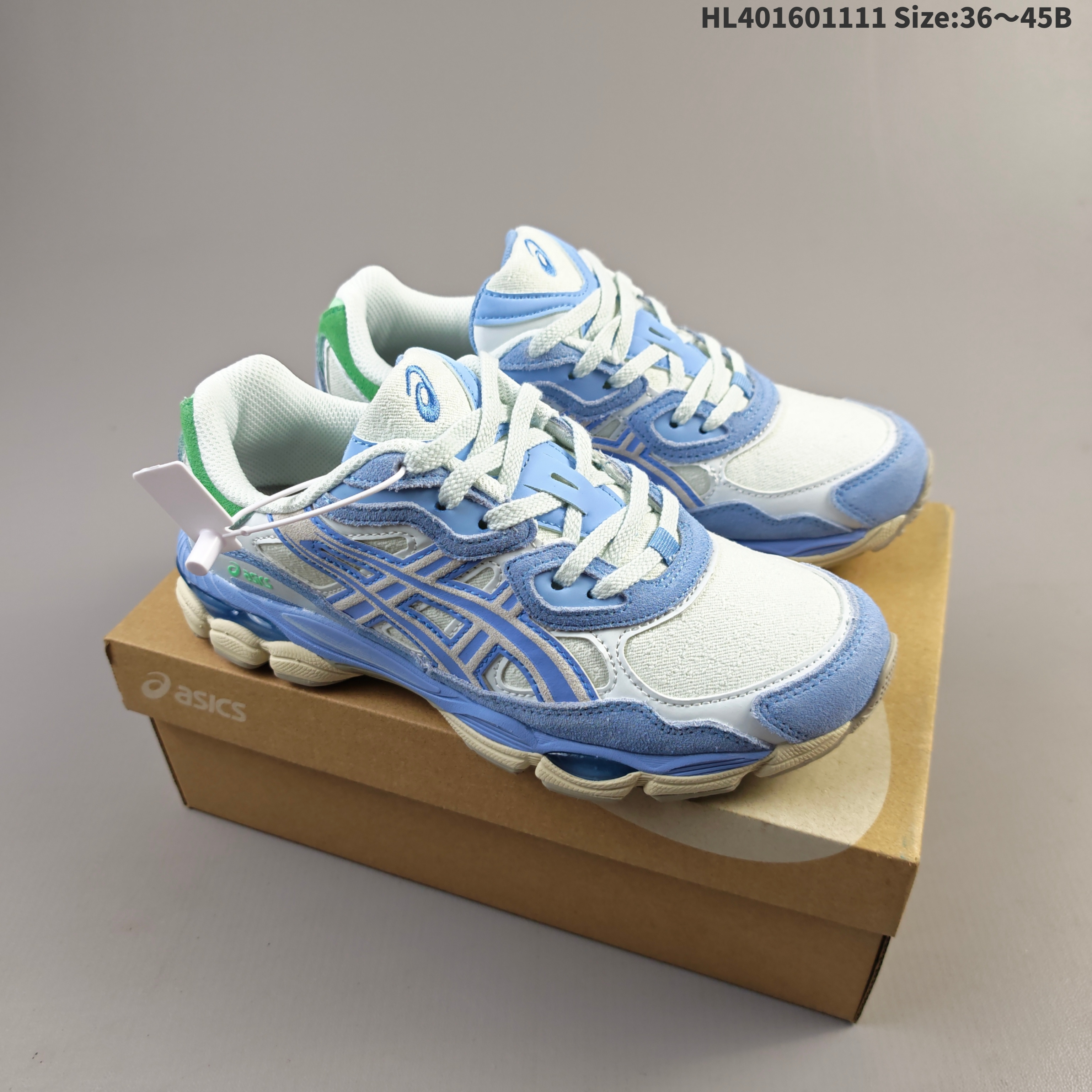 ASICS GEL-NYC Cream Blue Green Off White EU 36-45 Running Shoe Running Sneakers - Unisex BS-69314