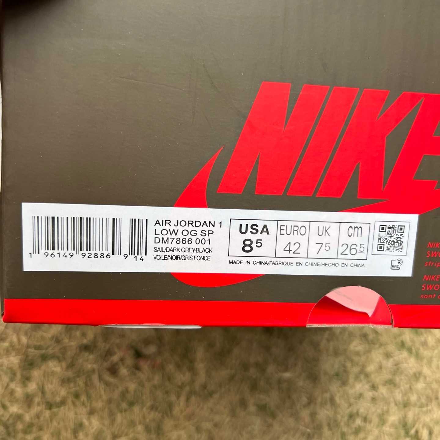 y AIR JORDAN Travis Scott x Jordan Air Jordan 1 Low OG DM7866-001 — AAA Quality Replica