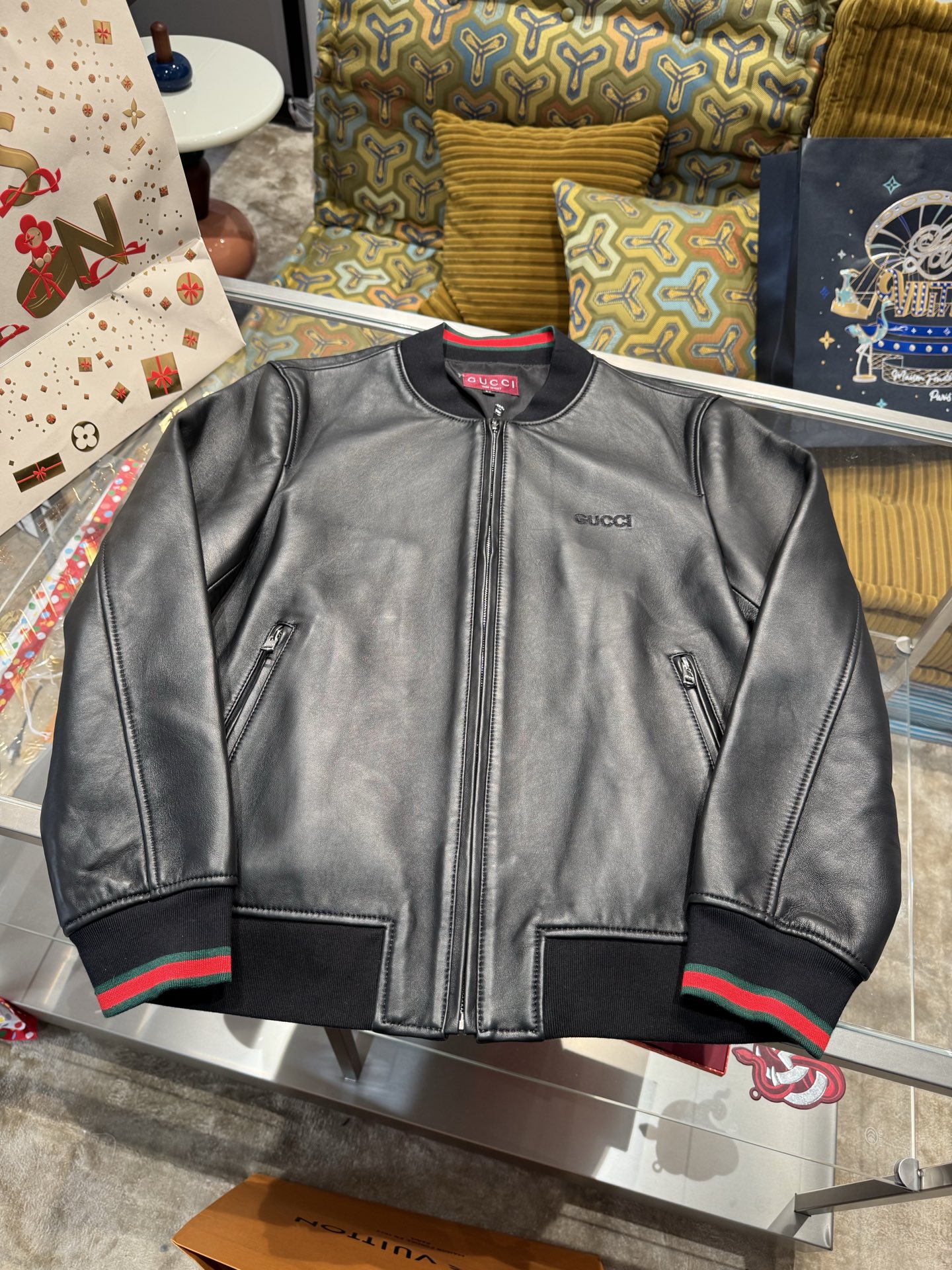 Gucci men GUCCI/Gucci sheepskin jacket — Premium Replica