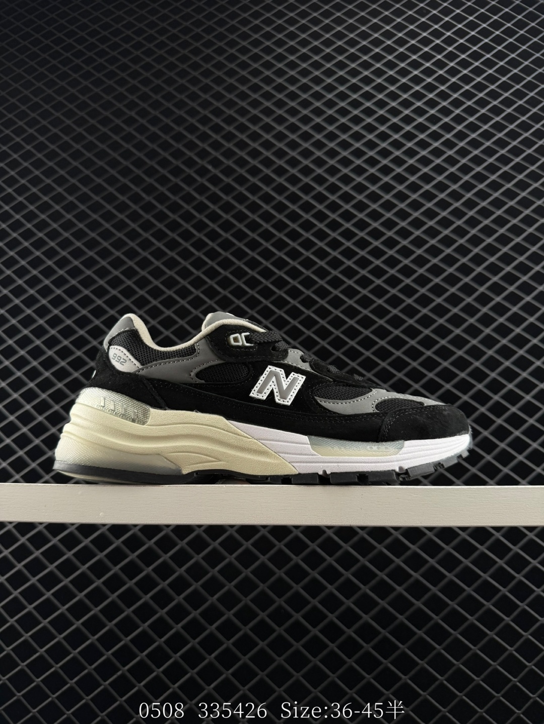 New Balance 992 Black Grey Cream White EU 36-45 Sneaker Unisex BS-83504