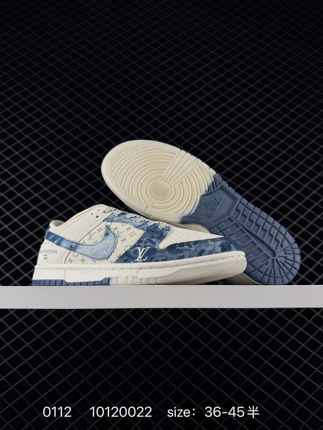 Nike Dunk SB Low White Blue Monogram Denim 36-45 Skate Unisex BS-73184