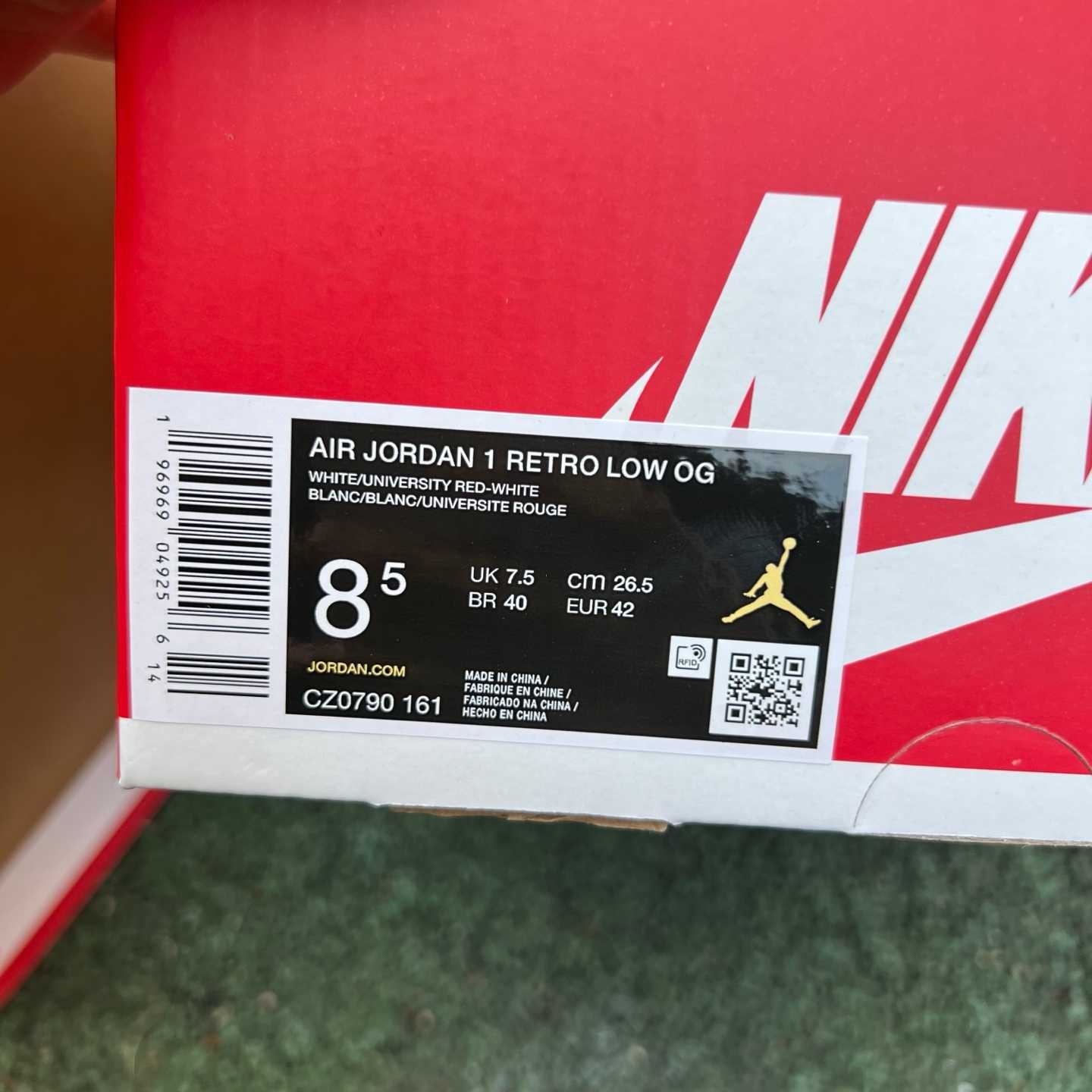 DG DY AIR JORDAN 1 Low OG “University Red” CZ0790-161 — Premium Replica