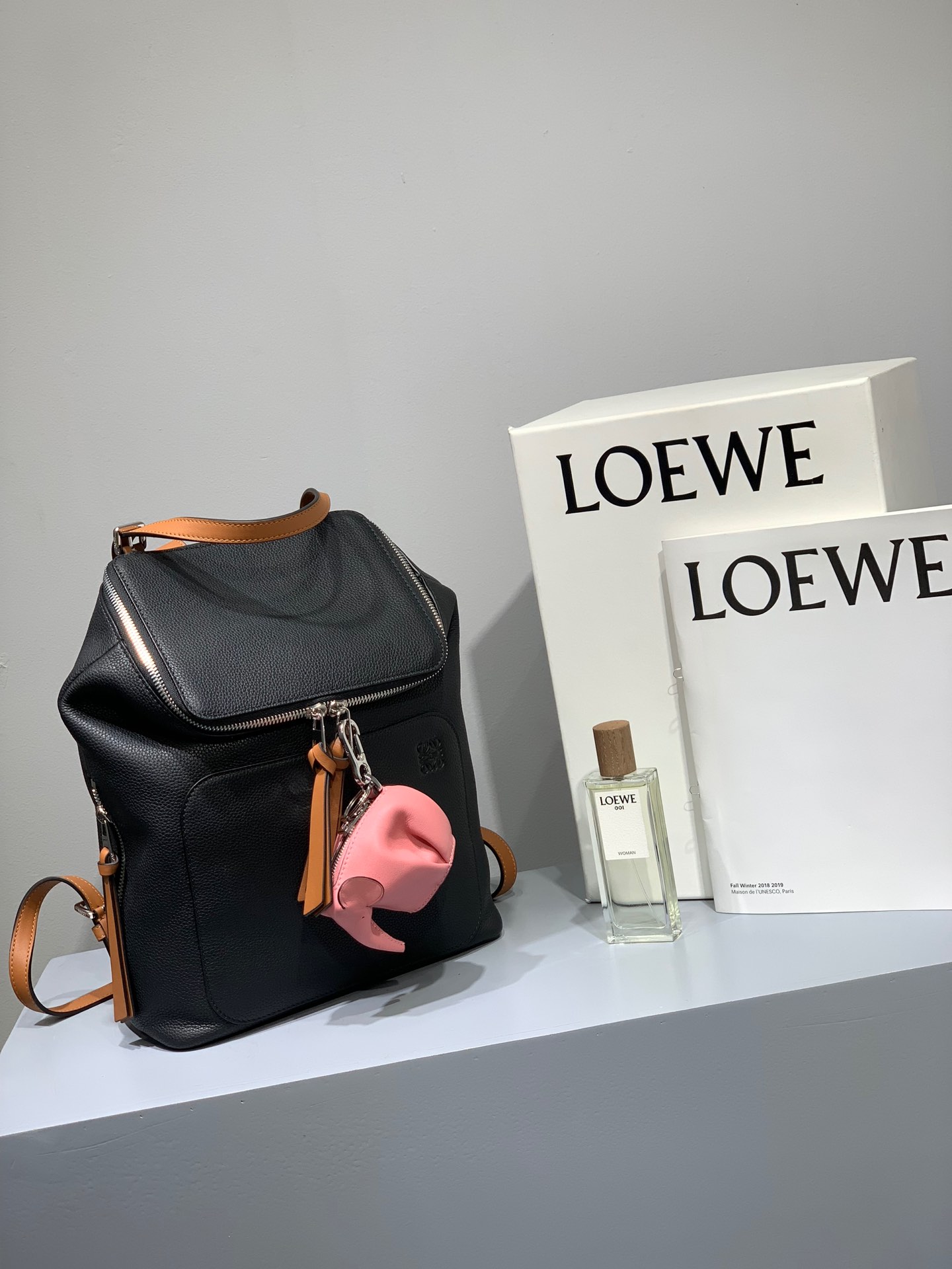 LOEWE bag Qi Wei's same Goya series girls' backpack, small and exquisite, calfskin textile lining, — 1:1 Replica