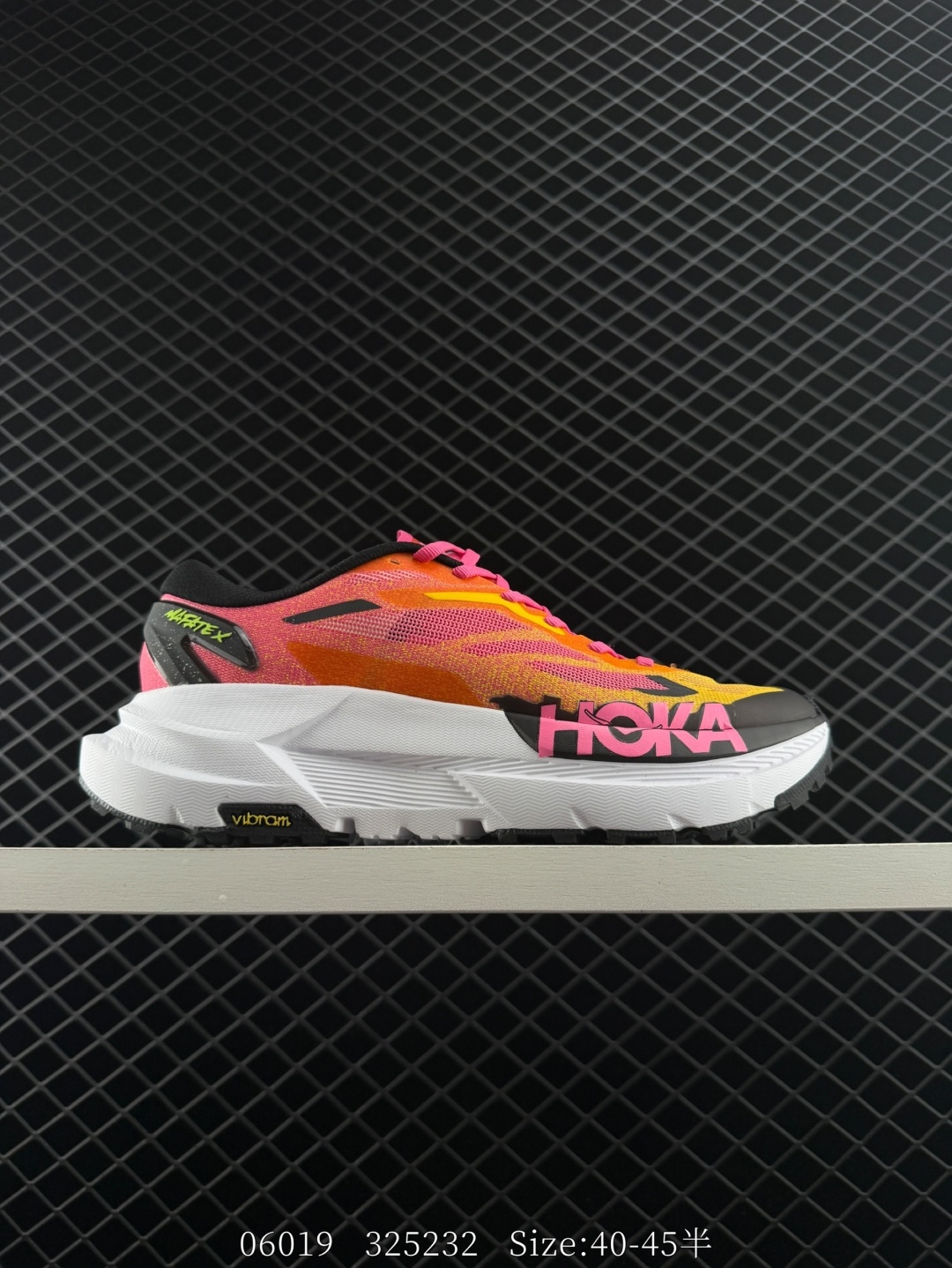 HOKA ONE ONE Mafate X Pink Orange Yellow White Black EU 40-45 Trail Shoe Trail Running Sneakers - Men s BS-86594
