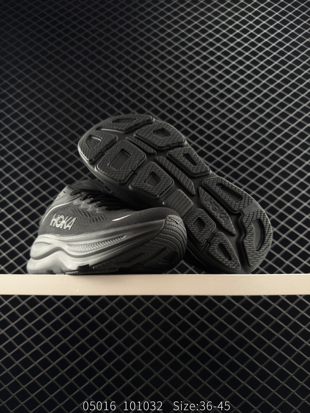 HOKA ONE ONE Bondi 9 Black Grey White EU 36-45 Running Shoe Running Sneakers - Unisex BS-86648