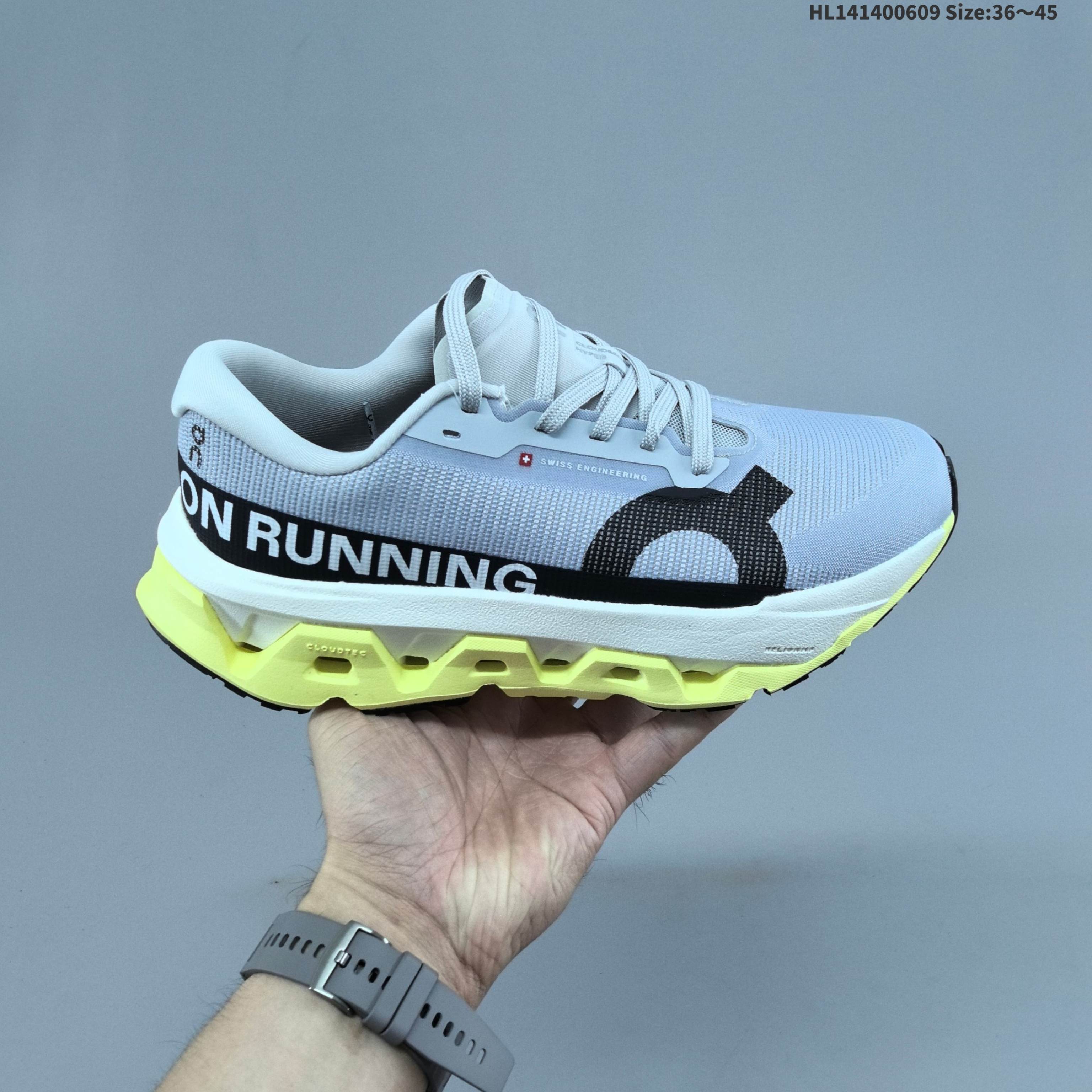 On Running Cloudmonster 3 Hyper Light Grey White Neon Yellow Black EU 36-45 Running Shoe Running Sneakers Unisex BS-69491