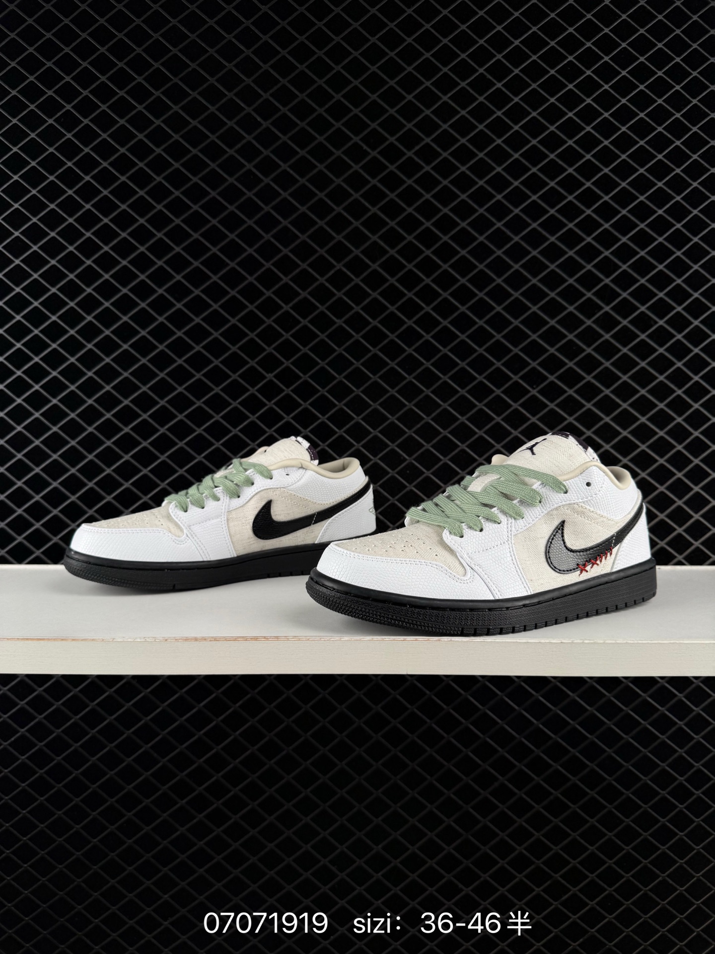 Jordan Air Jordan 1 Low White Beige Light Green Black Red EU 36-46 Lifestyle Unisex BS-70367
