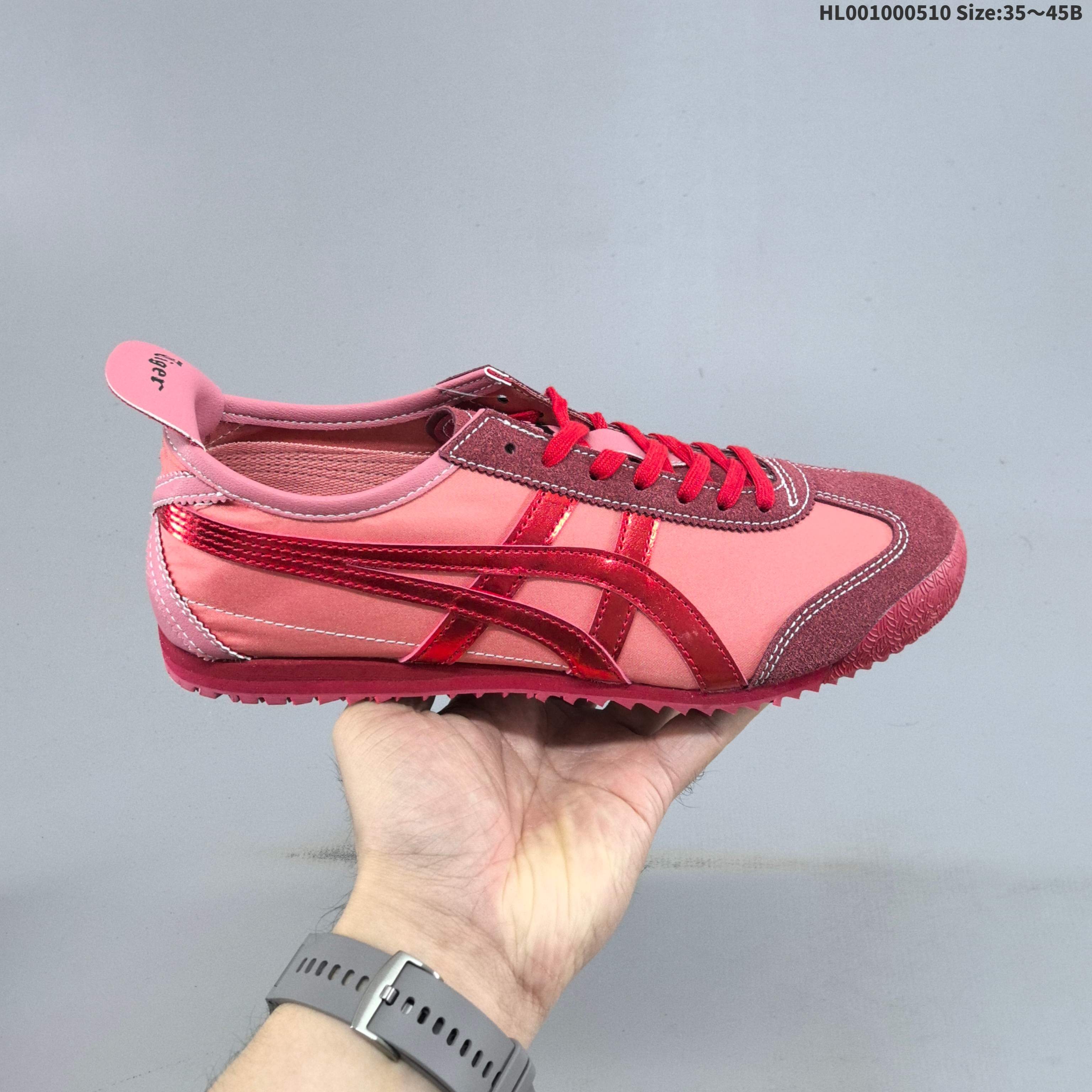 Onitsuka Tiger Mexico 66 NM Pink Burgundy Metallic Red EU 35-45 Sneaker Casual Sneakers Unisex BS-68850