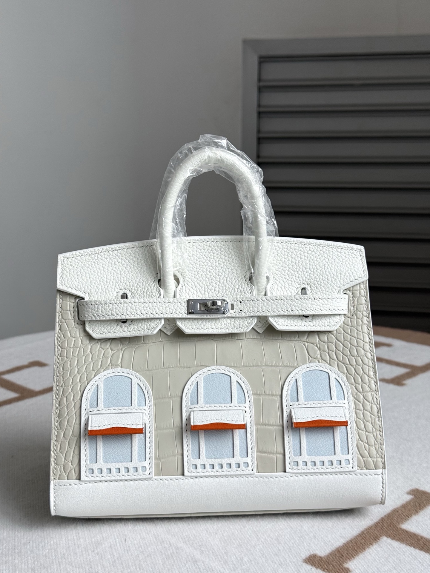 Hermes bag The house is covered with platinum 20 CM Chuxue Spot texture matte American crocodile, — AAA Quality Replica
