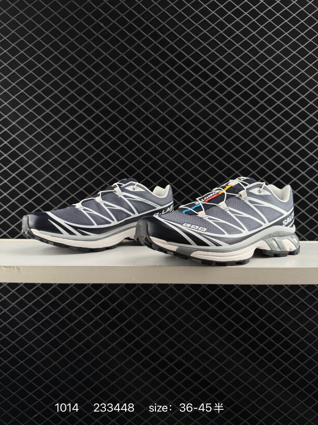 Salomon XT-6 Navy Grey White Black EU 36-45 Trail Shoe Trail Running Sneakers - Unisex BS-85960