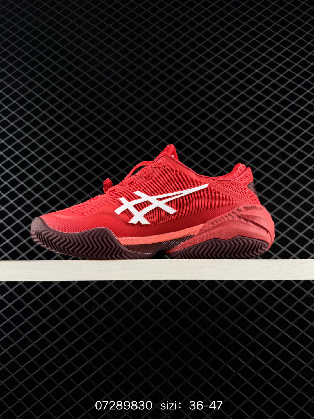 ASICS COURT FF3 NOVAK Red White Dark Red EU 36-47 Tennis Shoe Casual Sneakers - Unisex BS-81677