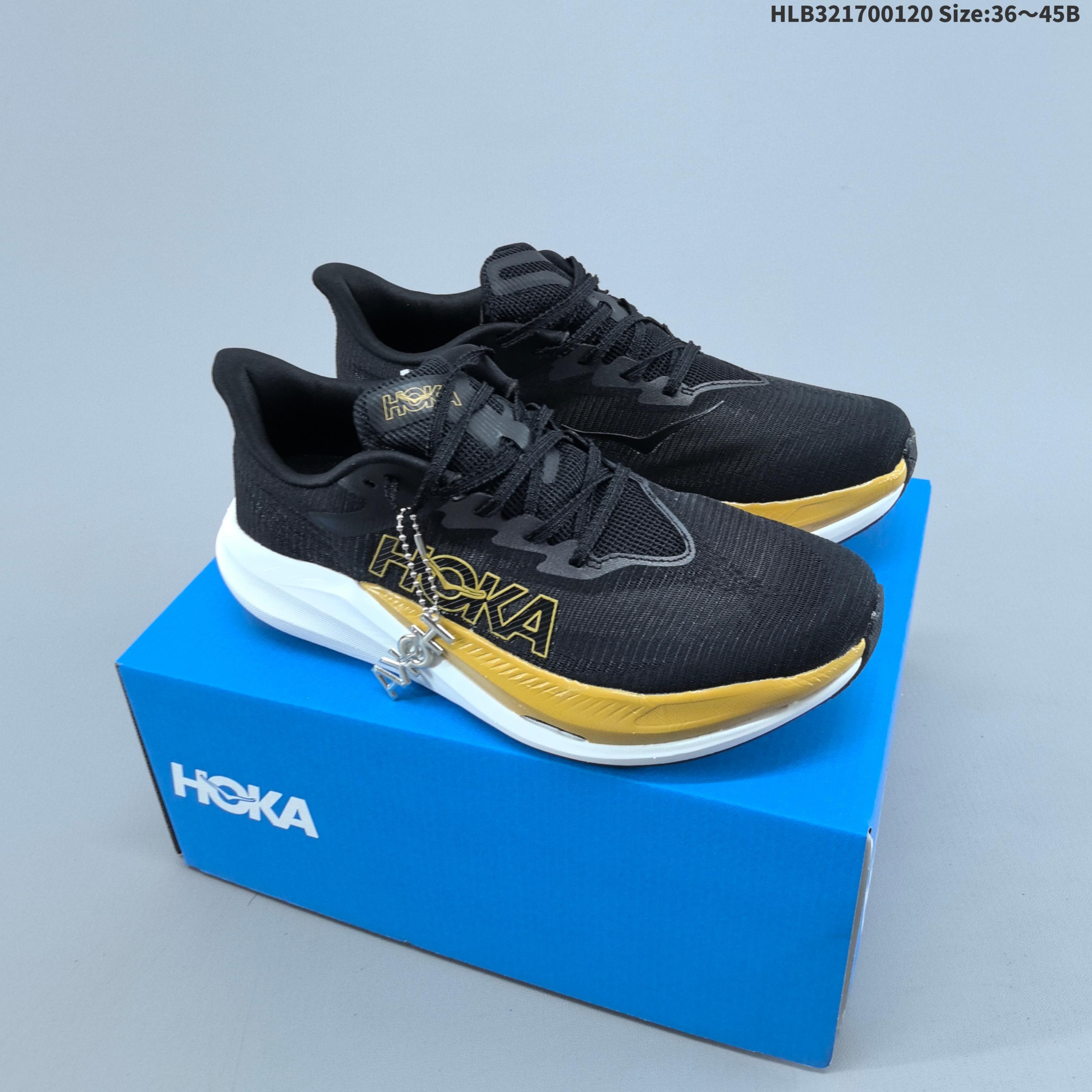 HOKA ONE ONE MAFATE SPEED 4 Profly X Black Gold White EU 36-45 Running Shoe Running Sneakers - Unisex BS-69398