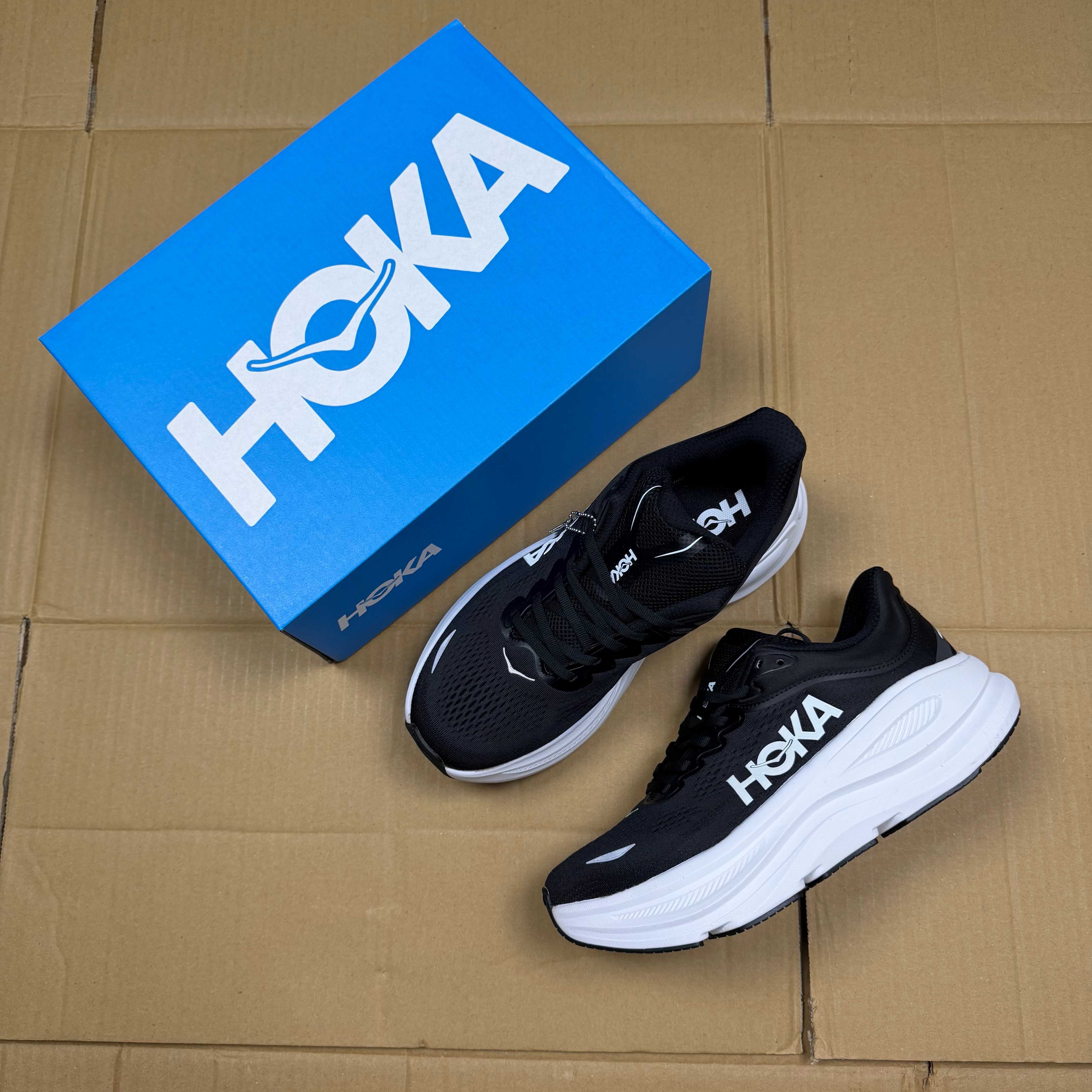 HOKA Bondi 9 Black White Running Shoe Running Sneakers BS-86902