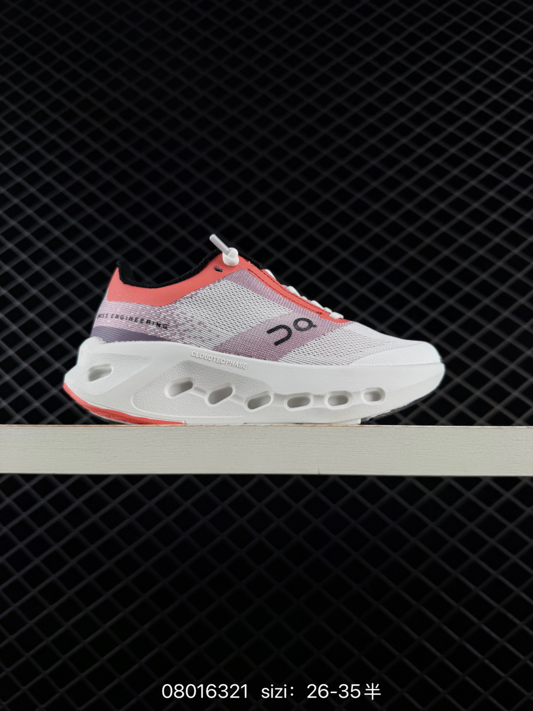 On Cloud 6 Coast White Coral Pink Purple 26-35 Running Shoe Running Sneakers - Women s BS-84949