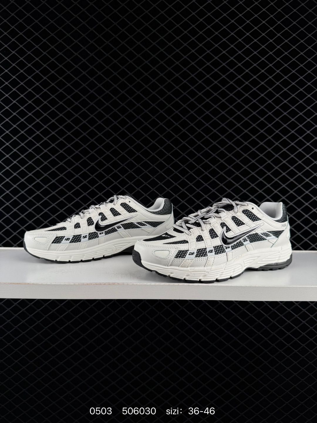 Nike P-6000 White Black 36-46 Running Unisex BS-71703