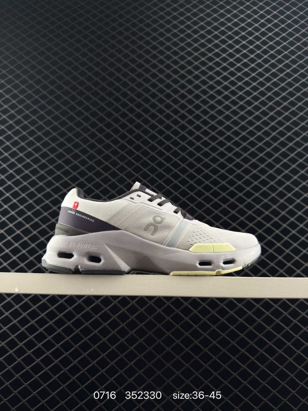 On Cloudpulse Grey Dark Purple Pale Yellow EU 36-45 Training Shoe Training Sneakers - Unisex BS-85529