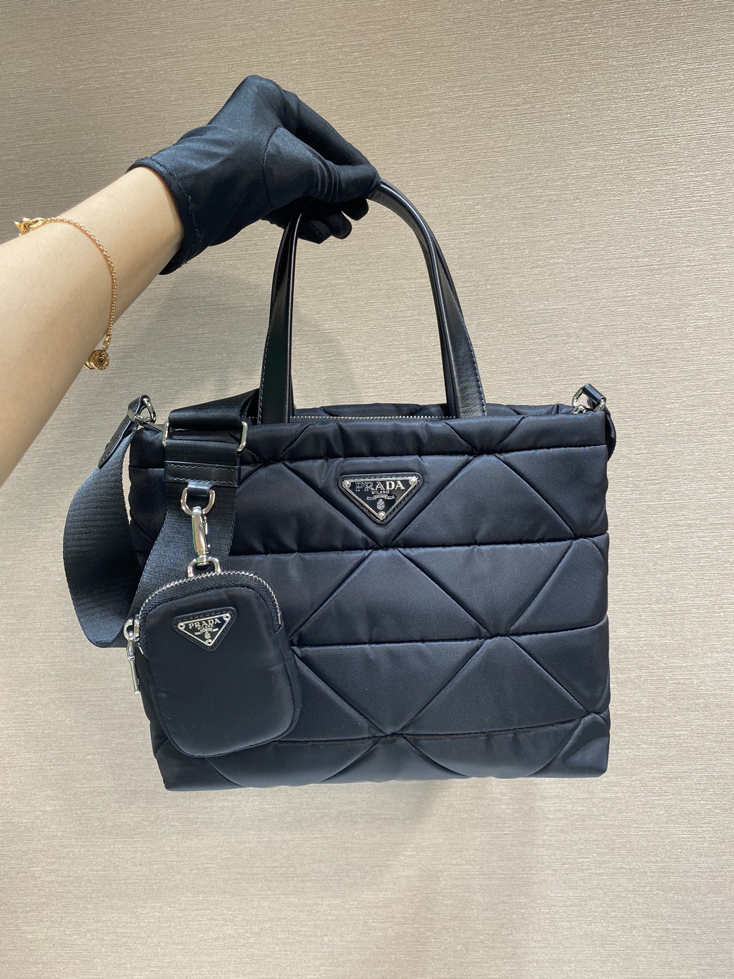 PRADA väska Tygväska tre-i-ett 1 BG380