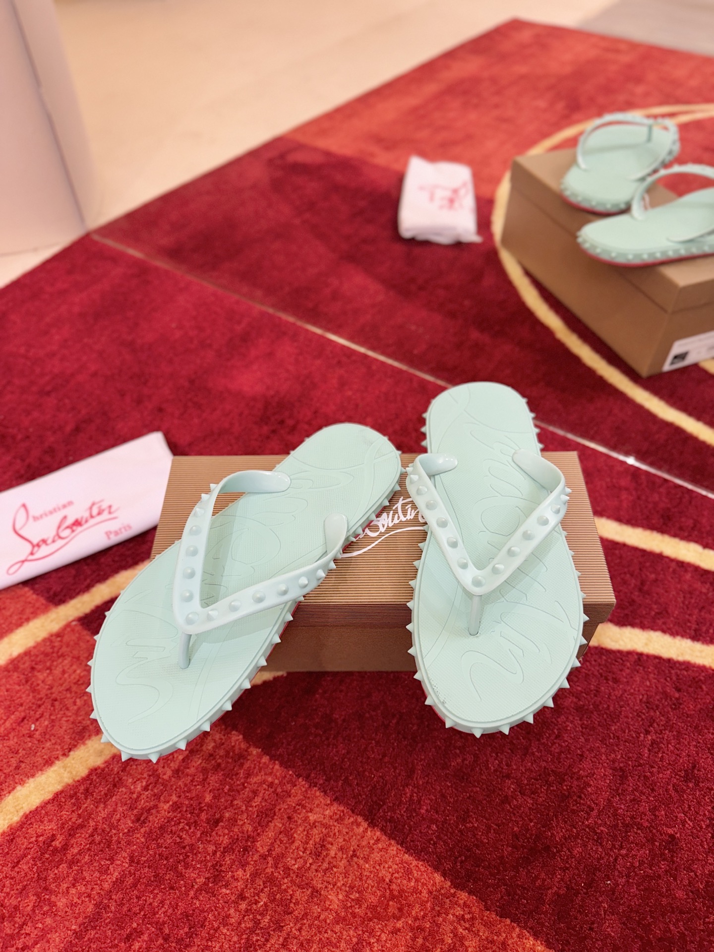 Maison margiela women's shoes ╔Light green nail flip-flops╗ — AAA Quality Replica