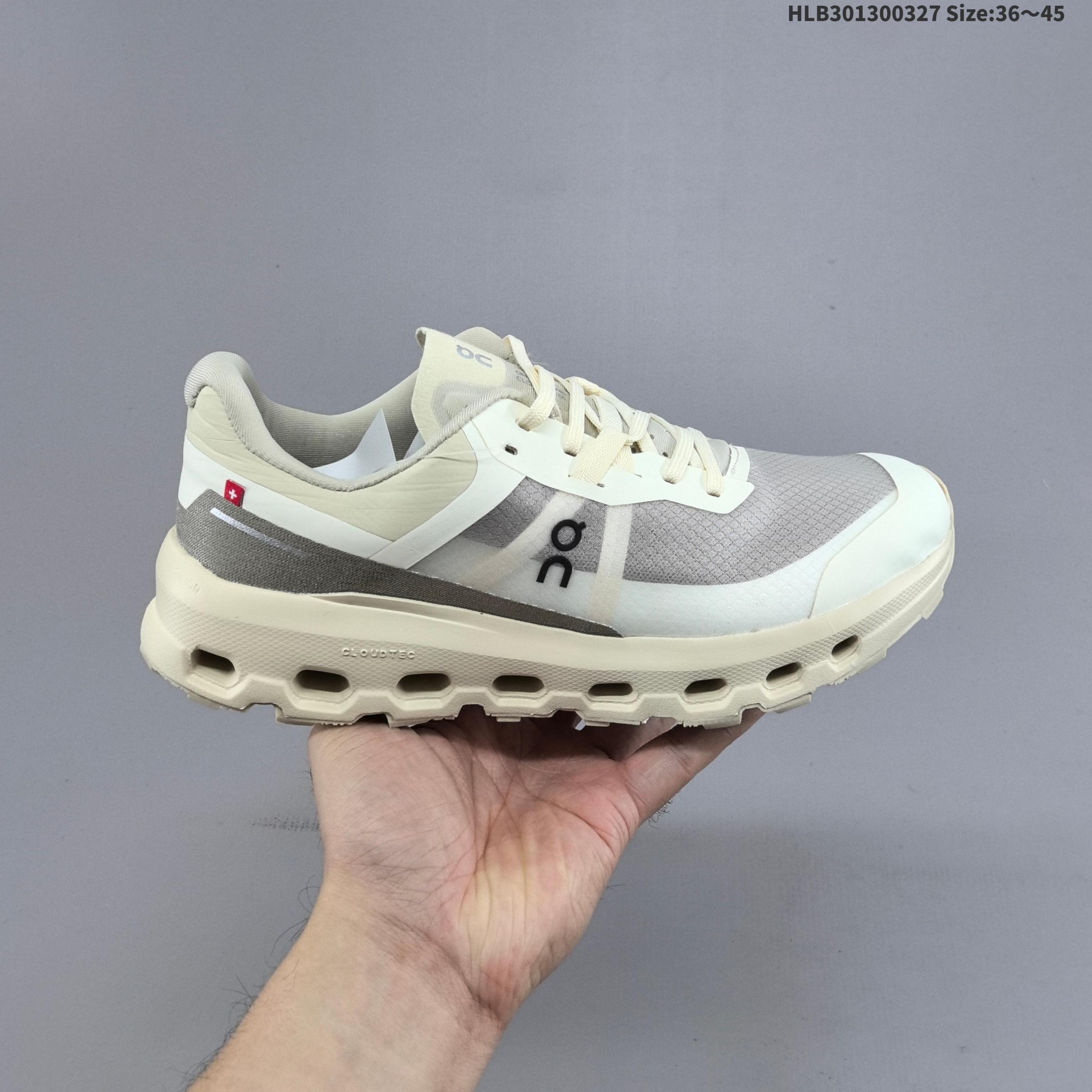 On Cloudvista 2 Waterproof Cream Grey Off White EU 36-45 Trail Shoe Trail Running Sneakers - Unisex BS-69660