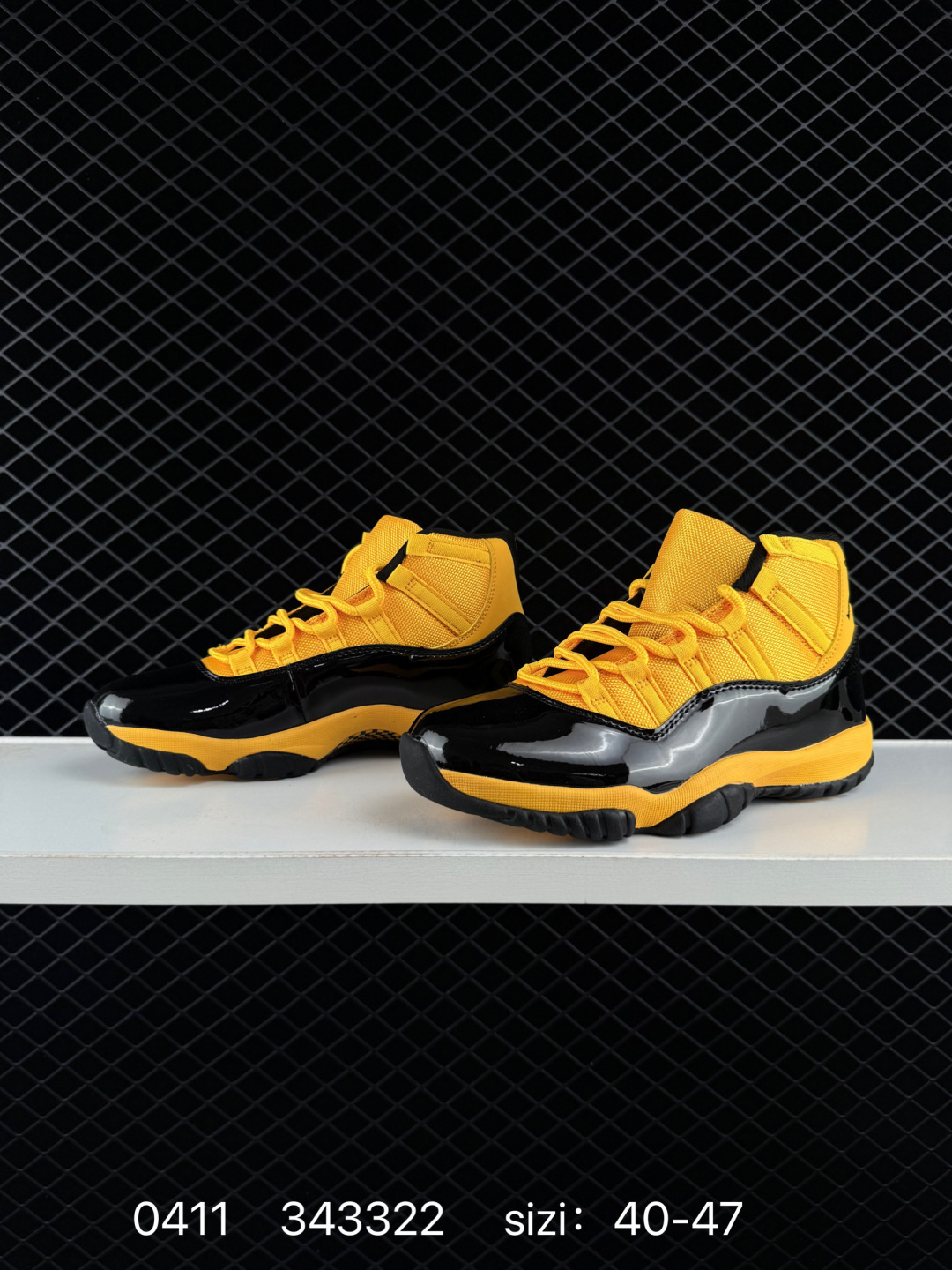 Air Jordan 11 Retro High "Black Yellow" AIR JORDAN 11 aj11 11 — 1:1 Replica
