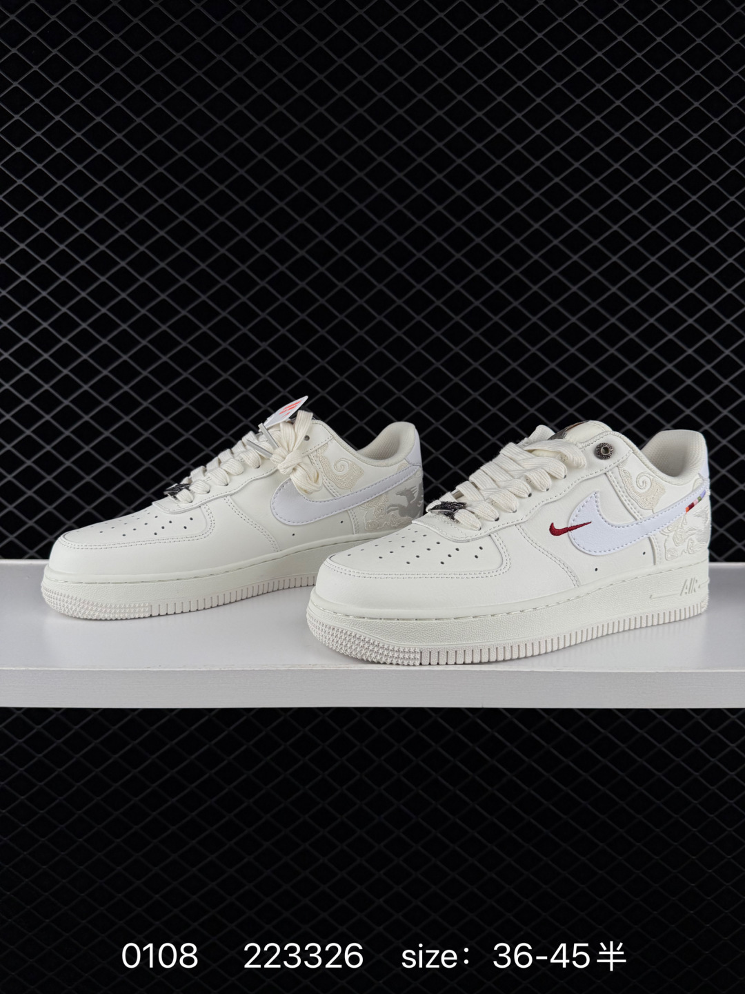 Nike Air Force 1 07 Low White Cream With Red Accents EU 36-45 Lifestyle Unisex BS-73303