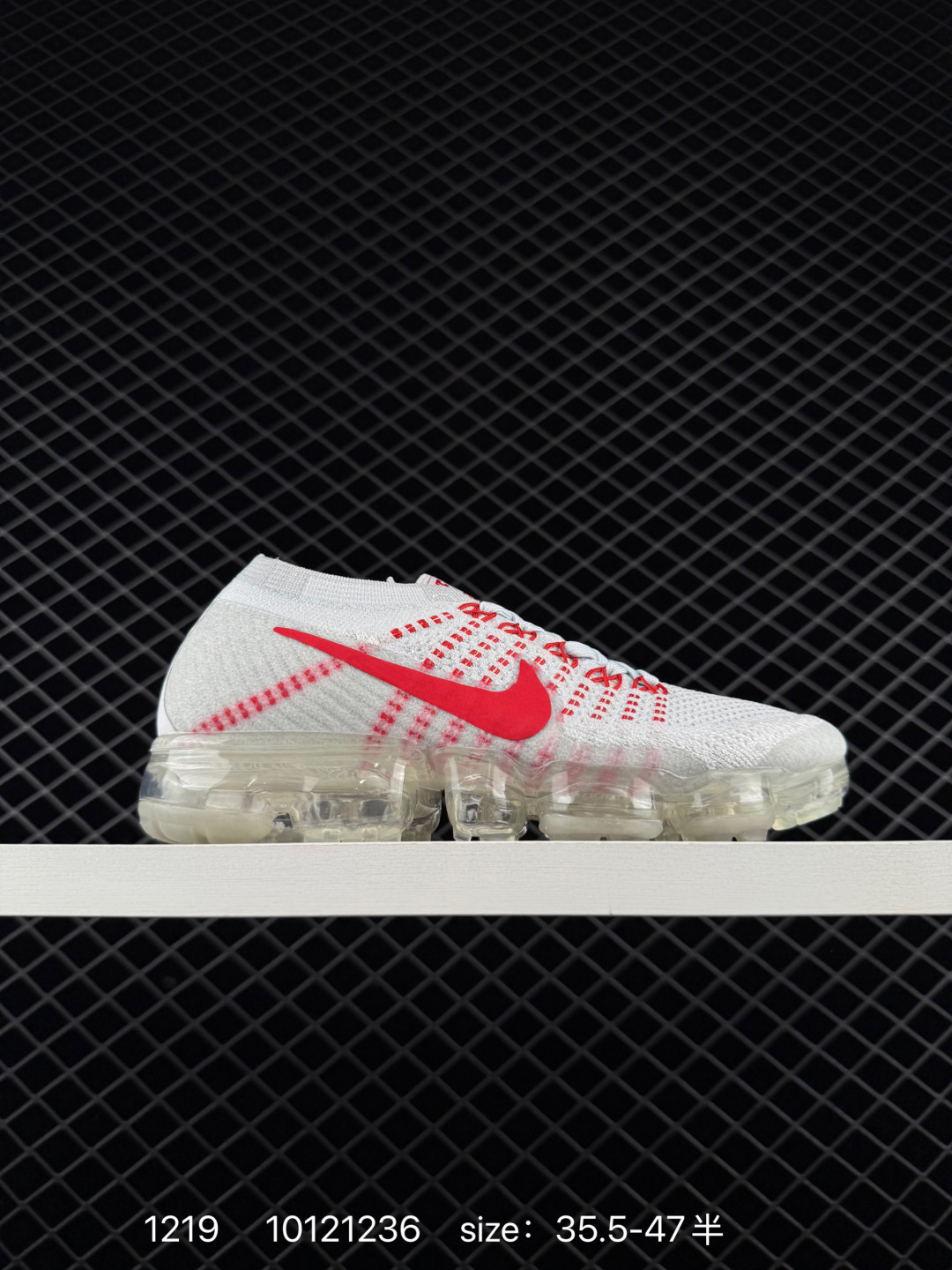 Nike Air VaporMax Flyknit White Pink 35 5-47 5 Running Unisex BS-73586